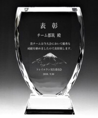 CT-01作品サンプル画像<br>
トレイルラン大会表彰品