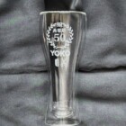 ダブルウォームグラスにリクエストデザインで彫刻