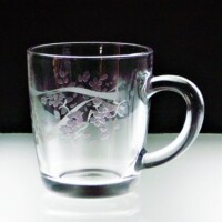 ガラスマグカップ≪桜≫<br>(Turkey産) 口径86mm<br>
高99mm容340cc<br>ホットもOKのマグカップ<br>在庫無し<br>
<br>
